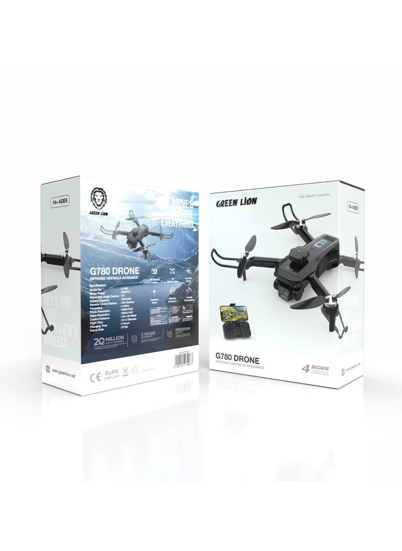 GREEN LION - Sky Rover / Obstacle Avoidance / HD Camera Lens / Optical Flow / One-Key Return / Speed Control / Gesture Manipulation / 360° Flip - Grey - Image 1
