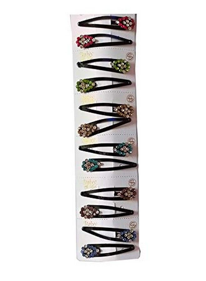advancedestore Tic Tac Hair Clips Hair Accessories For Women And Girls Single Stone Tick Tak Clipsm126 Pairs(12 Pieces) - Image 1