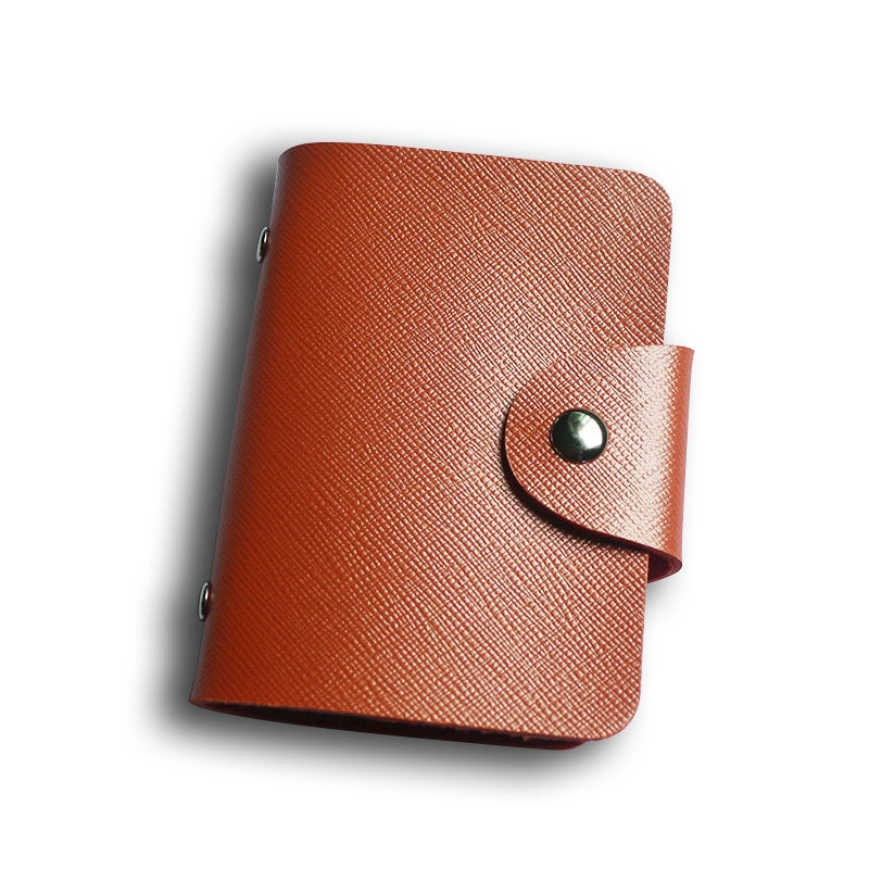 Multi-Slot Card Holder Anti-theft RFID Blocking Saffiano-Orange 