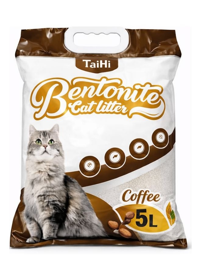 رمل قطط برائحة القهوة 5 لتر - رمل متكتل مع خاصية التحكم في الرائحة