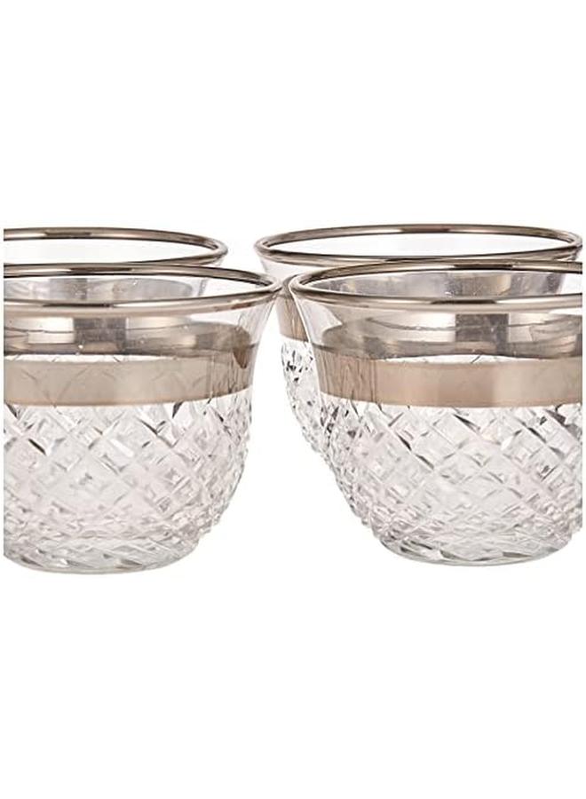 أبكا تركيا خمر أكواب الشاي التركي طقم أكواب من 6 للحزب أكواب الشاي العربية 6 قطعة طقم فناجين كاوا الفضة Dkr - Image 3