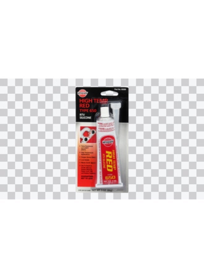 Versachem 65309 High Temp Red RTV Silicone Gasket Maker 3oz | Type 650 High Temperature Engine Sealant | Oxygen Sensor Safe | Made in USA - Image 1