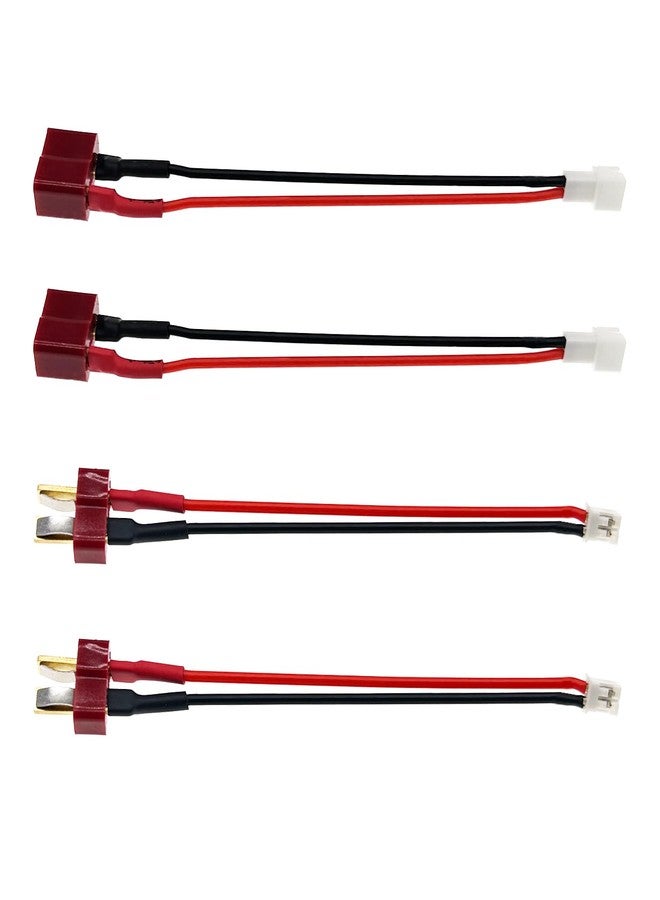 FLY RC 2Pairs Deans-T Plug to 2-PIN JST-PH2.0 Male Female Adapter Conversion Cable/Lead/Wire 22AWG 100mm for ESC 1/24 1/18 RC Crawler SCX24 AX24 TRX4M FCX24 - Image 1