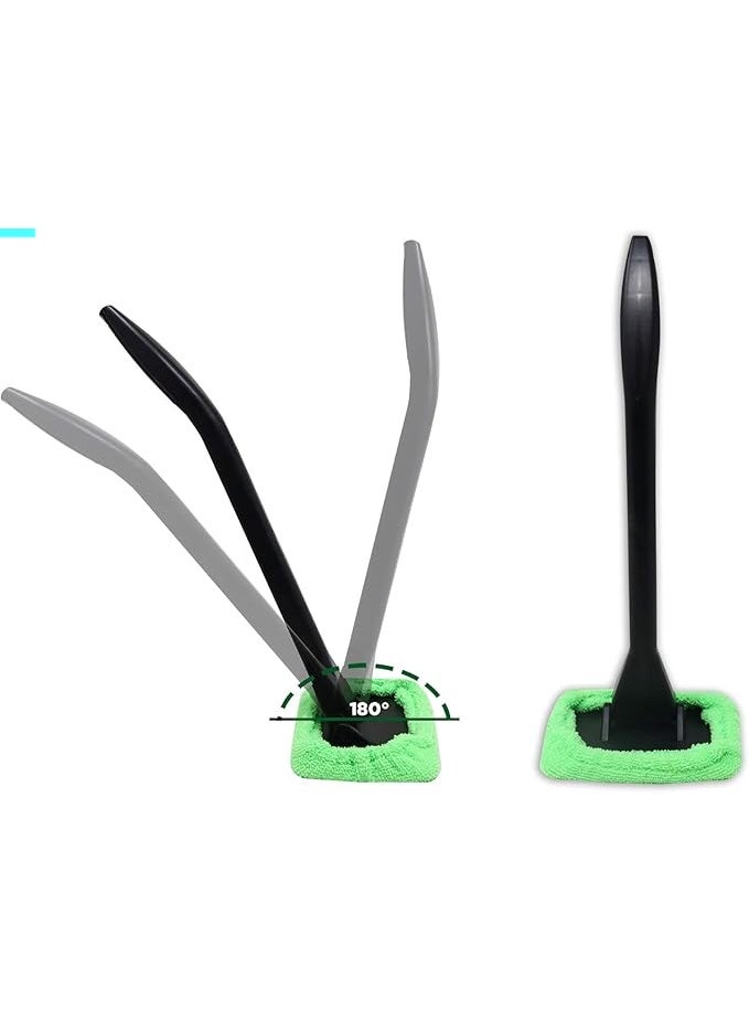 Spaceshoop Glass mirror cleaning tool car windshield window cleaning mop,Windshield Cleaner with Microfiber Cloth, Handle and Pivoting Head- Glass Washer Cleaning Tool for Windows - Image 5