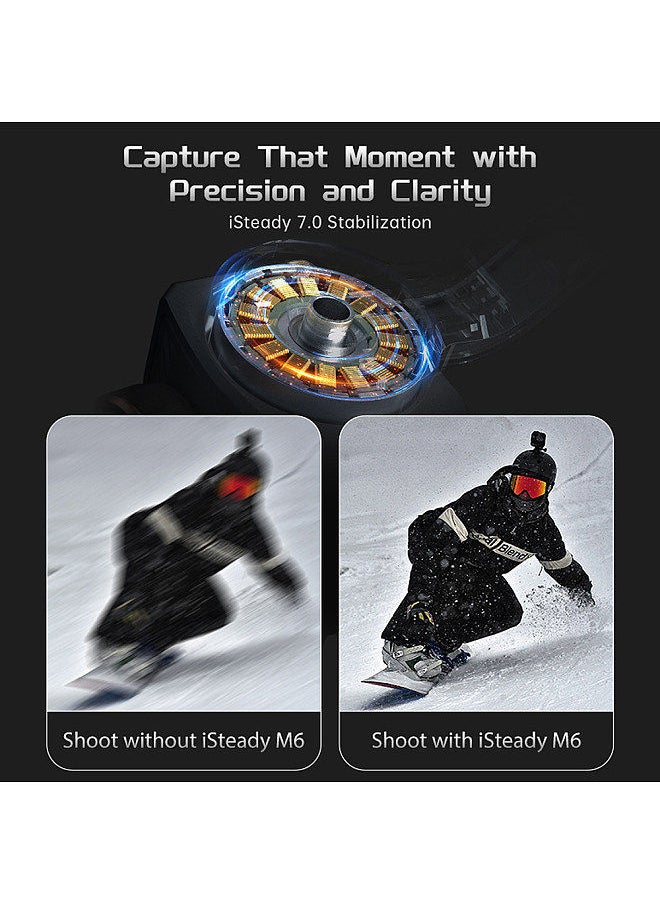hohem - hohem iSteady M6 3-Axis Smartphone Gimbal Stabilizer Anti-shake Phone Vlog Gimbal 360° Rotatable OLED Large Screen - Image 1