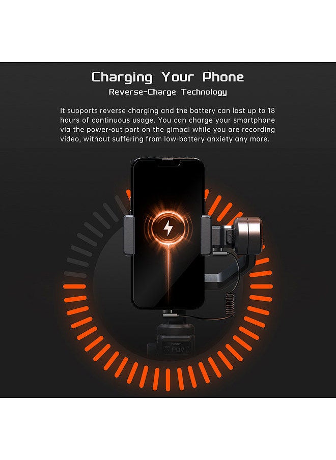 hohem - hohem iSteady M6 3-Axis Smartphone Gimbal Stabilizer Anti-shake Phone Vlog Gimbal 360° Rotatable OLED Large Screen - Image 1