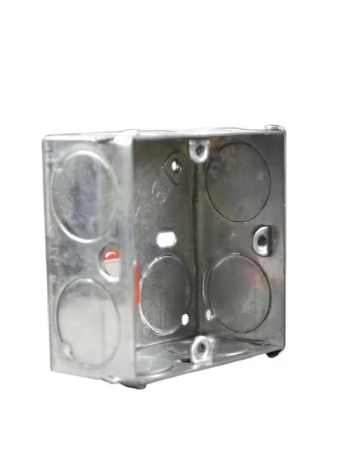 MGC Reliable Electrical Metal Box GI Box Galvanised Metal Back Box Deep Flush Mount Pattress Box 3 x 3