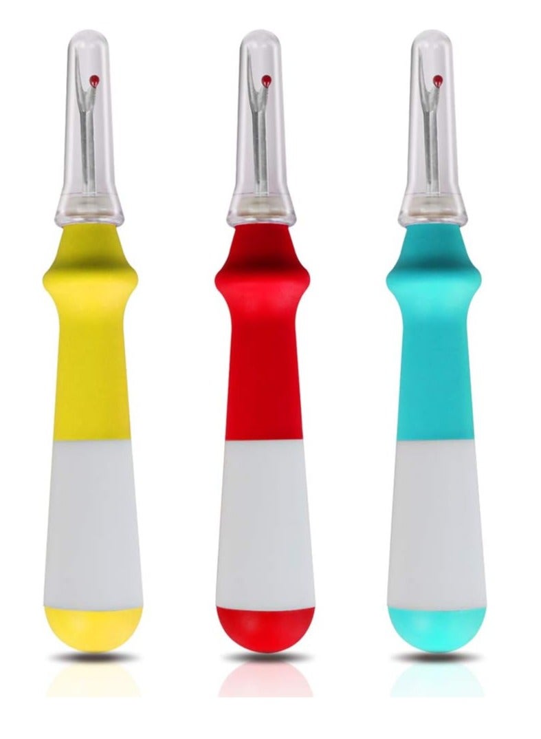 Bukela Seam Ripper 3 PCS, Seam Rippers for Sewing, Ergonomic Grip, Colorful Large Thread Stitch Remover Tool Handy Stitch Rippers for Sewing Crafting Removing Hems and Seams  - Image 2