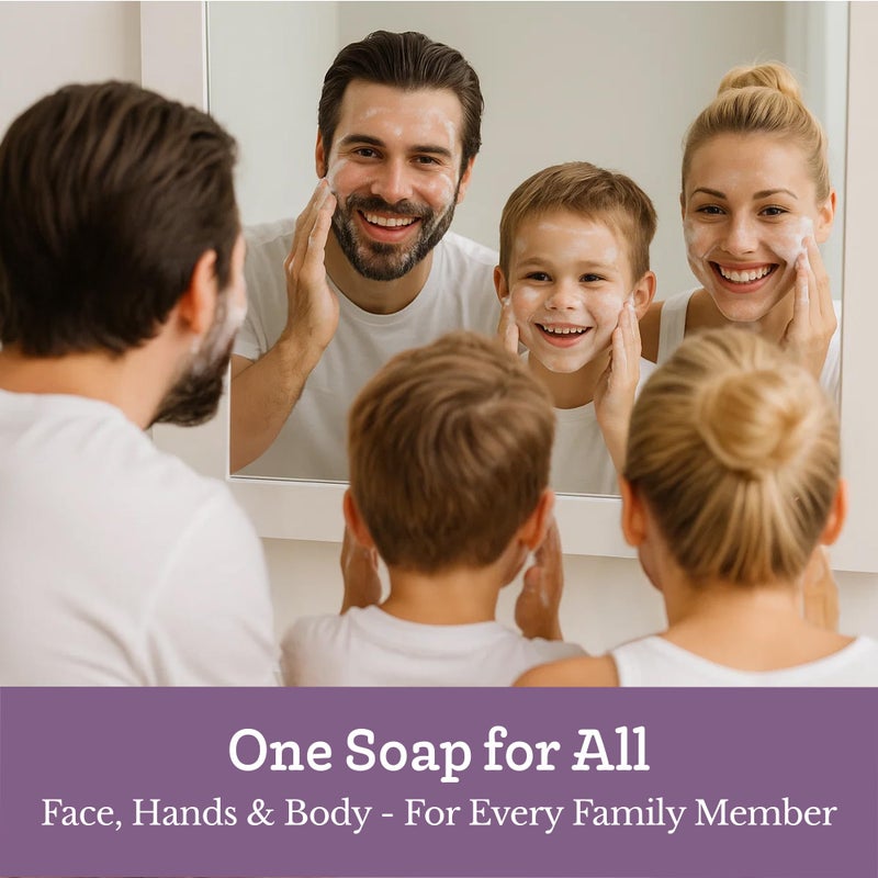 Southern Natural Goat Milk Soap Bar (Lavender 3 Pack) For Dry Sensitive Skin. Natural, Handmade Soap For Men, Women, Kids & Baby. Use On Face & Body - Image 4