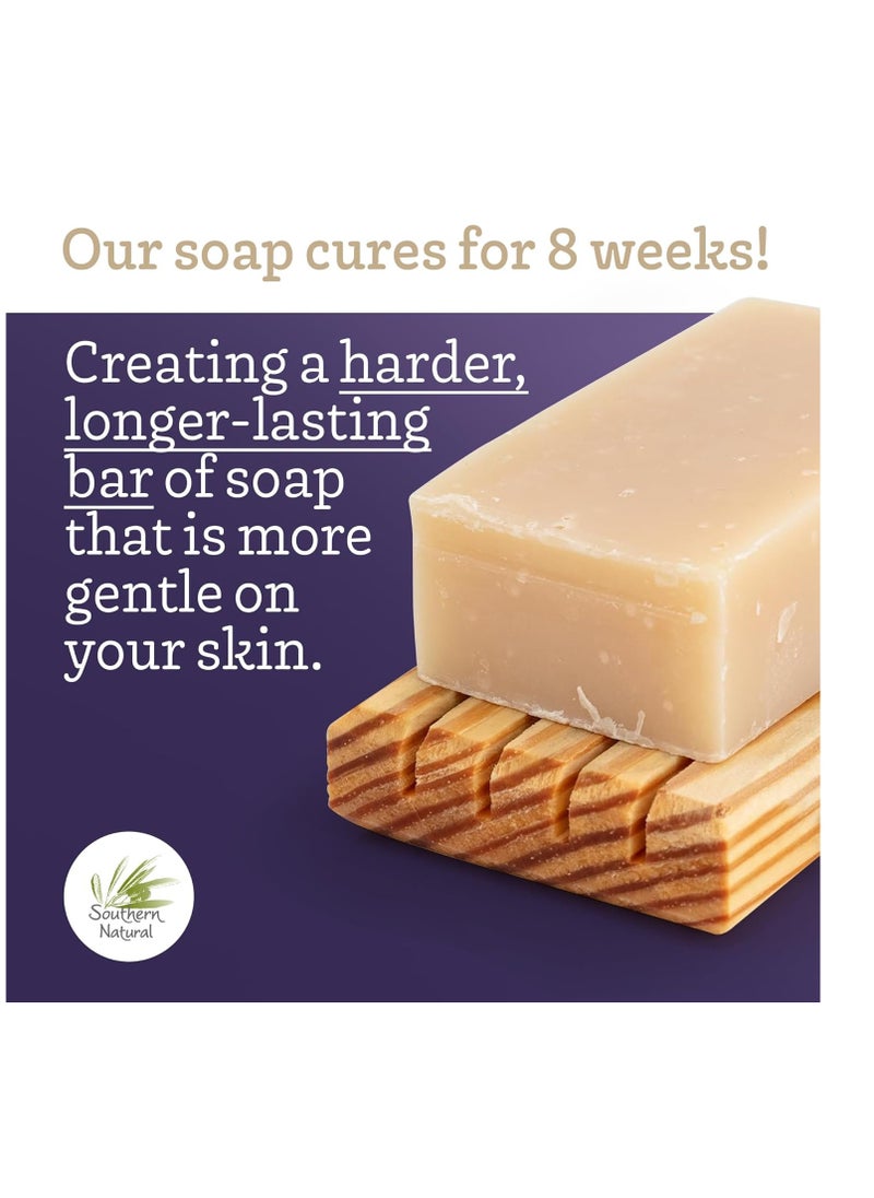 southern natural Goat Milk Soap Bar - Lavender 3 Pack - Gentle For Dry, Sensitive Skin. Natural Handmade Soap For Women, Men, Kids & Baby. Great For Face & Body.  - Image 3