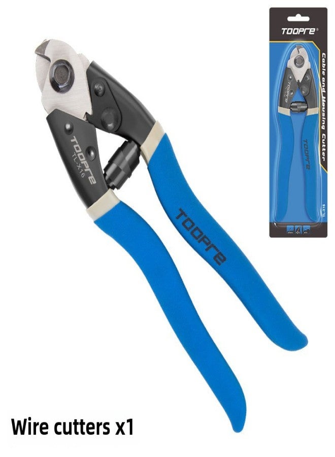 TOOPRE bicycle brake pipe wire cutter mountain bike transmission pipe internal wire cutter cutting tool(Blue, Boxed) - Image 1