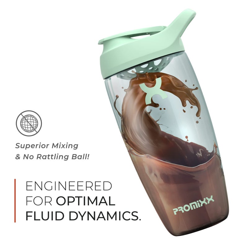 Promixx Pursuit Protein Shaker Bottle (32 oz) â€“ Silent No-Ball Mixer, Leak-Proof Lid, BPA/BPS & Phthalate-Free ECOZEN â€“ Easy-Clean Shaker Cup for Protein Shakes, Pre & Post-Workout Smoothies - Image 4