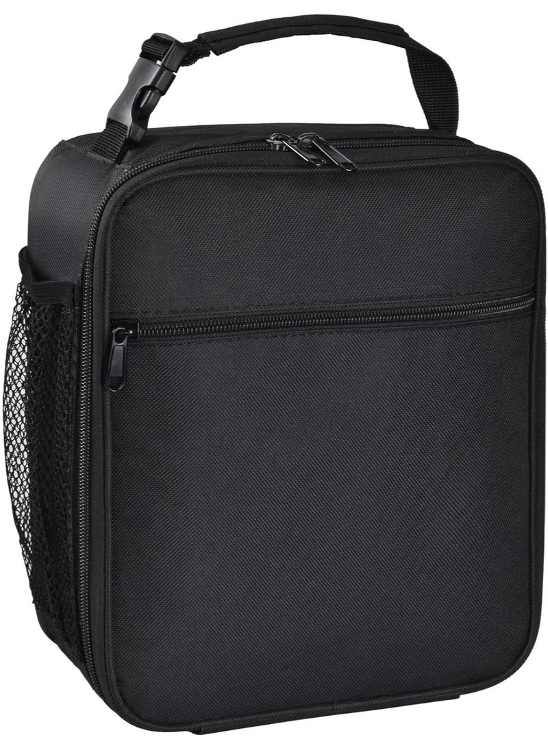Generic - Lunch Box for Men & Women, Insulated Lunch Bag, Adults Small Lunch Bag for Office Work Picnic - Reusable Portable Lunchbox, Black - Image 1