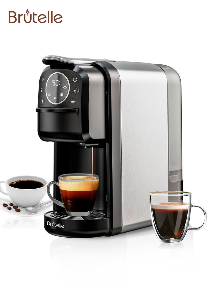 Brutelle 3In1 Espresso Machine Capsule Coffee Maker 20Bar Coffee Maker Cappuccino Latte Americano for Home and Office Dormitory Hotel  - Image 1