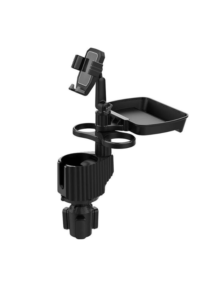 WALALLA Car Phone Holder Cup Tray,Upgrade 5-in-1 Removable Expander Car Food Tray,Car Cup Holder Phone Mount,Three Cup Holders and Width Adjustable Swivel Phone Holder,Road Trip Driver Gifts for Men Women - Image 2