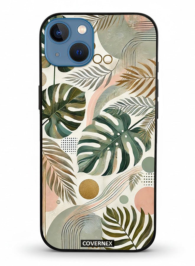 Covernex Apple iPhone 13 Protective Case Cover Printed Featuring Tropical Monstera - Image 2