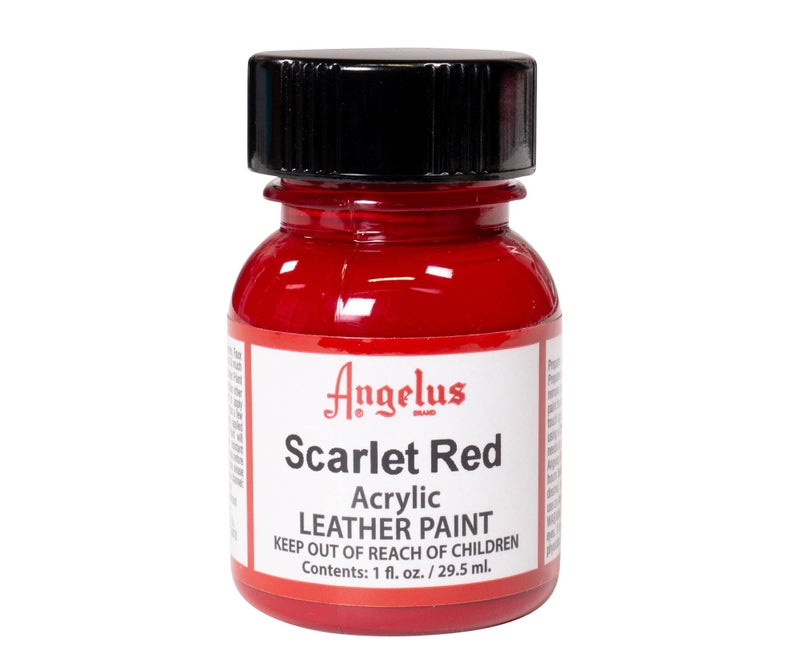 Angelus Acrylic Leather Paint Scarlet Red 1oz - Image 1