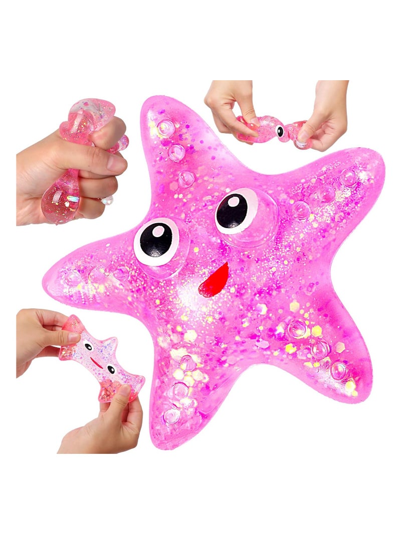ألعاب إسفنجية لتخفيف التوتر على شكل نجم البحر للبالغين والأطفال، ألعاب حسية إسفنجية على شكل نجم البحر، كرات إسفنجية لتخفيف القلق، لعبة نجم البحر بطيئة الارتفاع للأولاد والبنات (متنوع) - Image 1