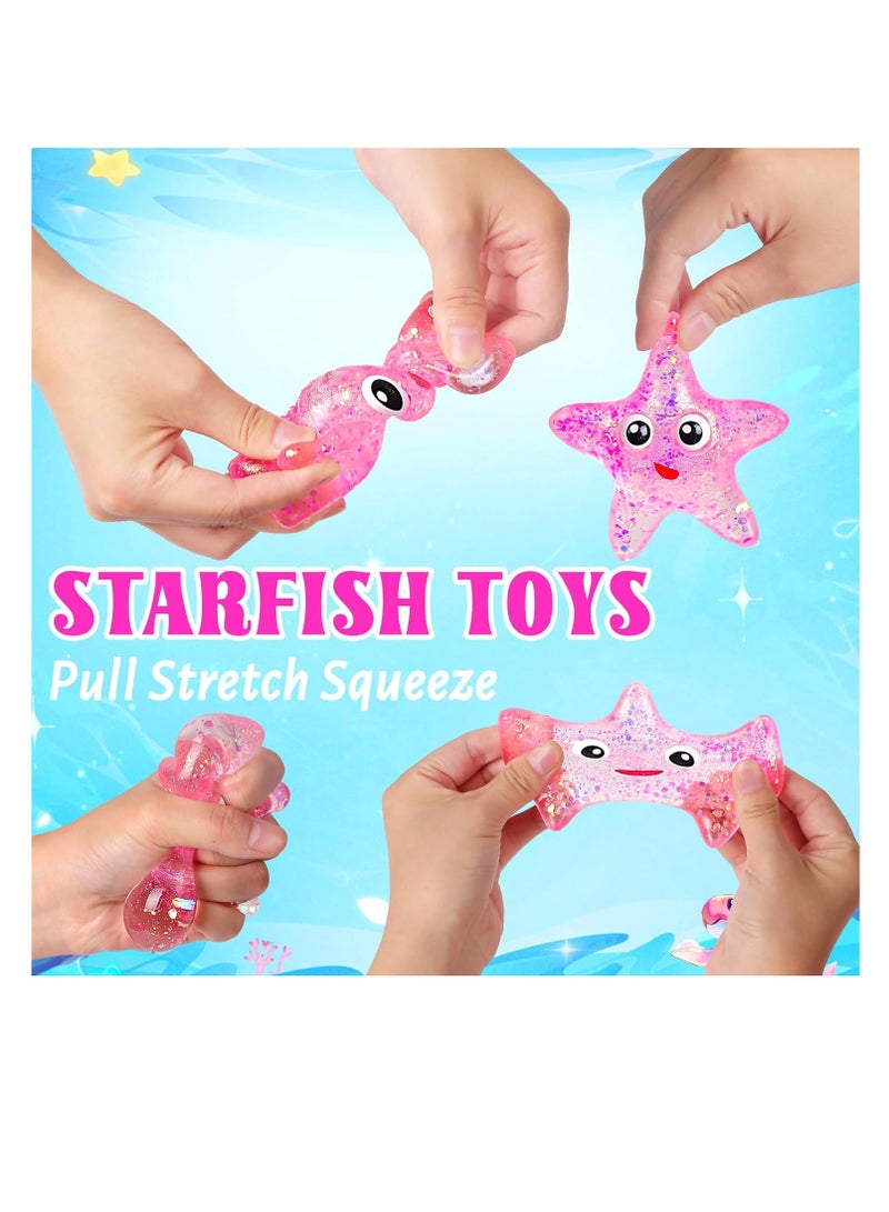 ألعاب إسفنجية لتخفيف التوتر على شكل نجم البحر للبالغين والأطفال، ألعاب حسية إسفنجية على شكل نجم البحر، كرات إسفنجية لتخفيف القلق، لعبة نجم البحر بطيئة الارتفاع للأولاد والبنات (متنوع) - Image 2