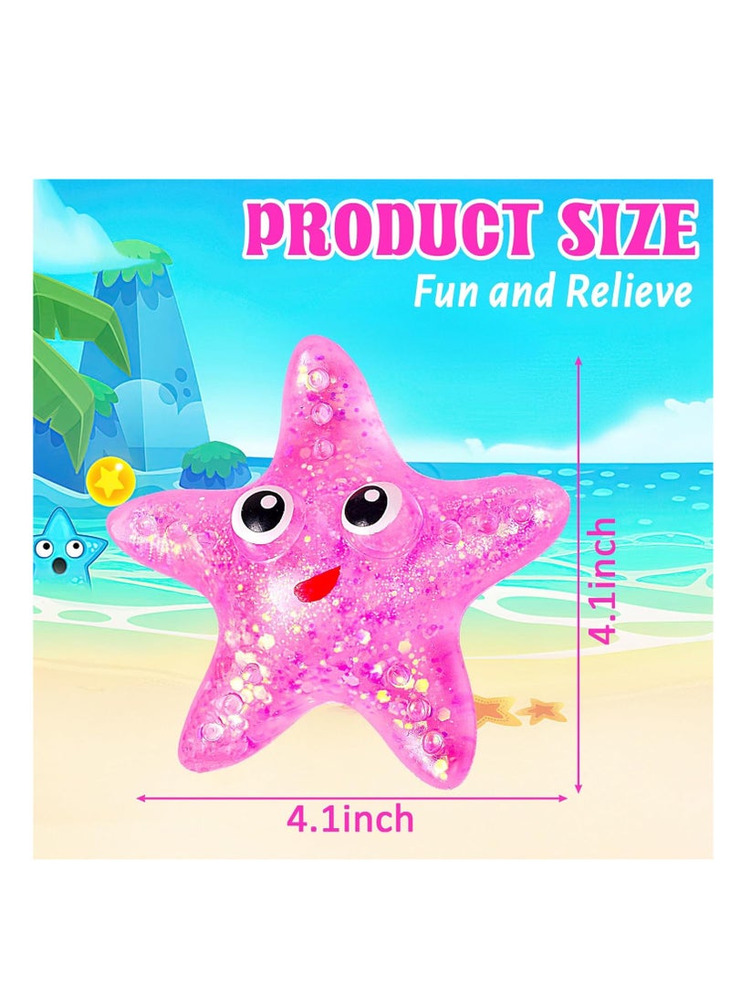ألعاب إسفنجية لتخفيف التوتر على شكل نجم البحر للبالغين والأطفال، ألعاب حسية إسفنجية على شكل نجم البحر، كرات إسفنجية لتخفيف القلق، لعبة نجم البحر بطيئة الارتفاع للأولاد والبنات (متنوع) - Image 3