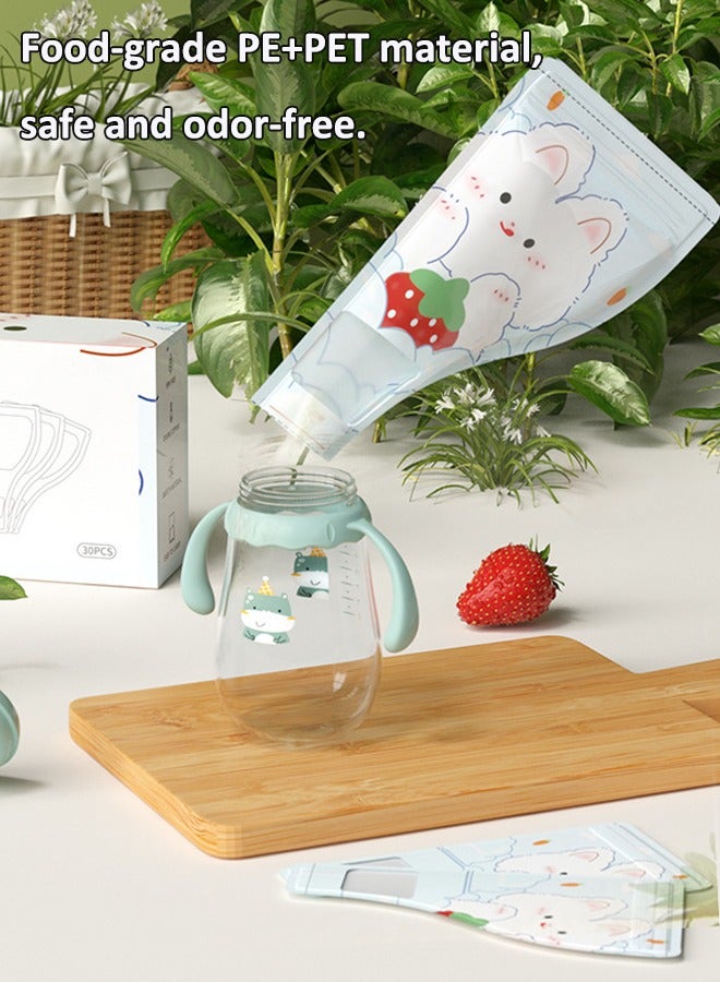 Aissiora 30PCS Baby milk sealed bag Milk powder is divided into bags Convenient milk powder pouches Disposable milk storage bags Baby milk powder is divided into bags - Image 5