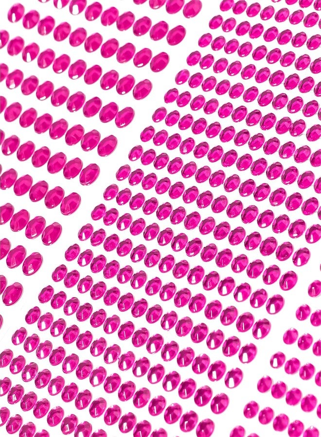 Jacnkb 3555pcs Self Adhesive Face Gems for Makeup, Festival Jewels, Hair Gems, Rhinestone Stickers for Face, Eye, Makeup, Nail, Body, Crafts 5sheets (rose-3/4/5/6/8mm) - Image 3