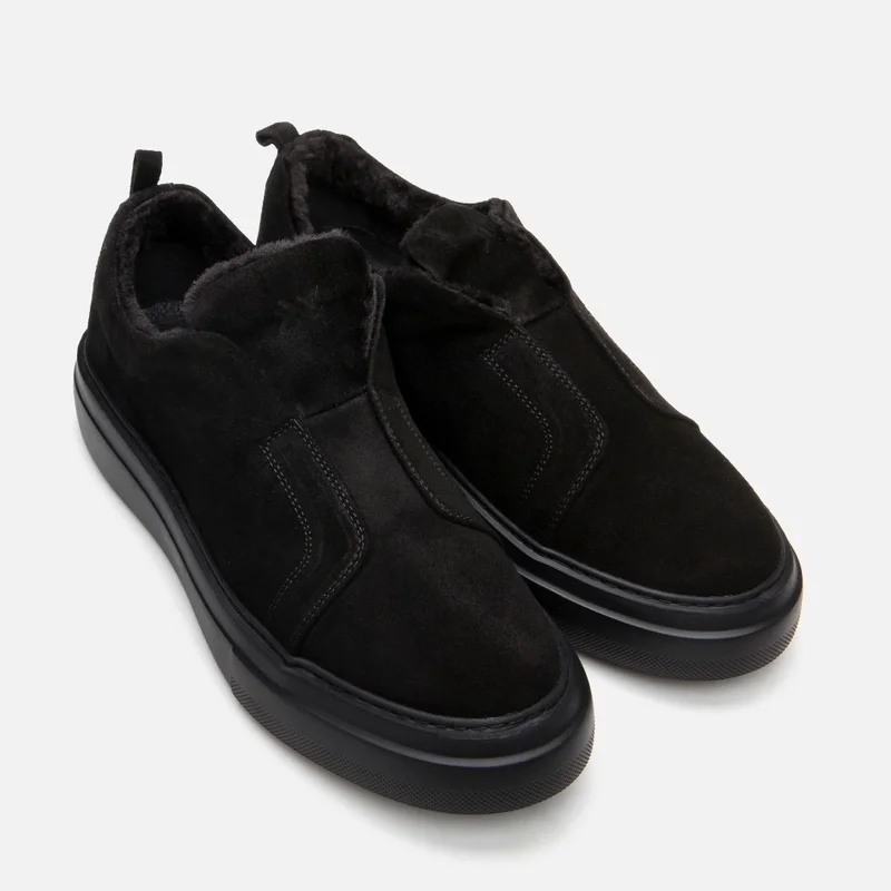 Hotiç 02AYH292150A100 Leather Black Men's Casual Shoes