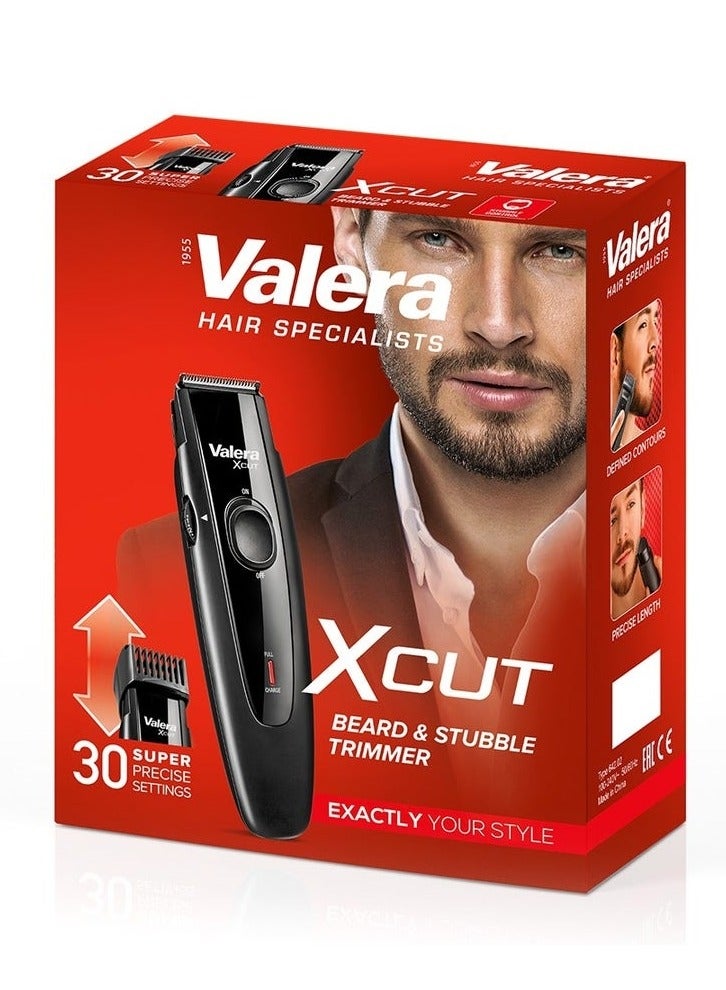 فاليرا ماكينة فاليرا إكس-كت لتشذيب اللحية واللحية الخفيفة للرجال - ٣٠ طولًا قابلًا للتعديل (من ٠٫٥ إلى ١٥ مم) | طقم تشذيب لاسلكي قابل لإعادة الشحن مع شحن USB، شفرة سويسرية دقيقة من الفولاذ المقاوم للصدأ - أسود - Image 5