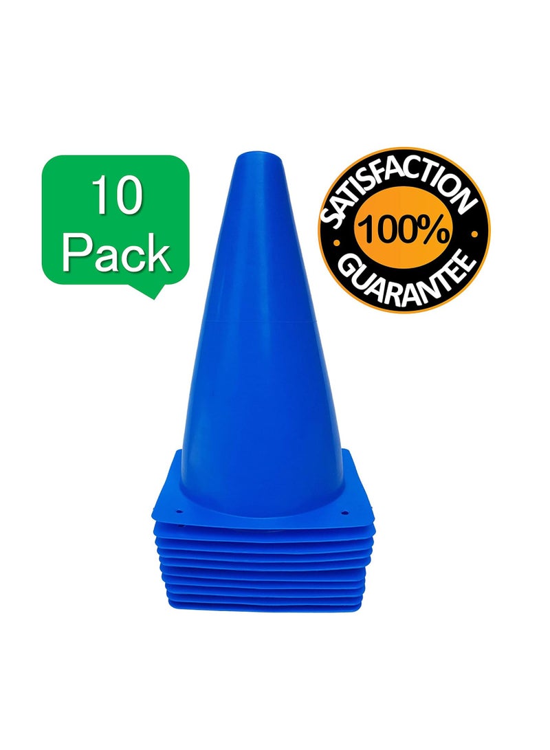 BEYTOR 9-Inch Sports Training Cones – Set of 10 Durable Plastic Marker Cones for Football, Soccer, Agility, Speed & Fitness Training – High-Visibility Blue Cones for Indoor & Outdoor Use - Image 5