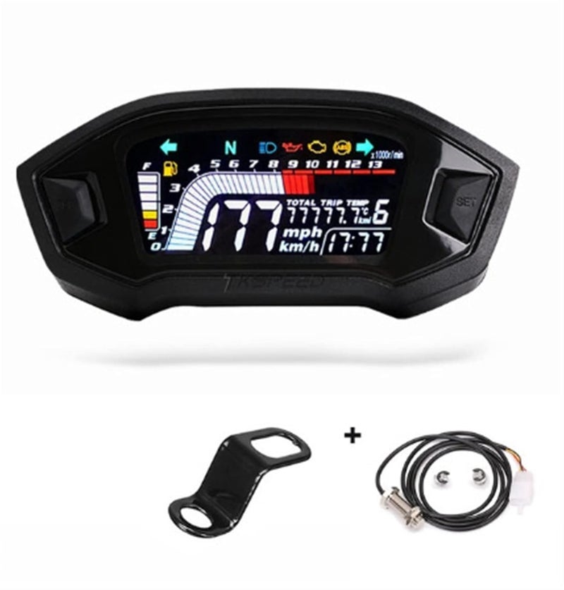 QASULER Universal Motorcycle Adjustable Speedometer - Image 1