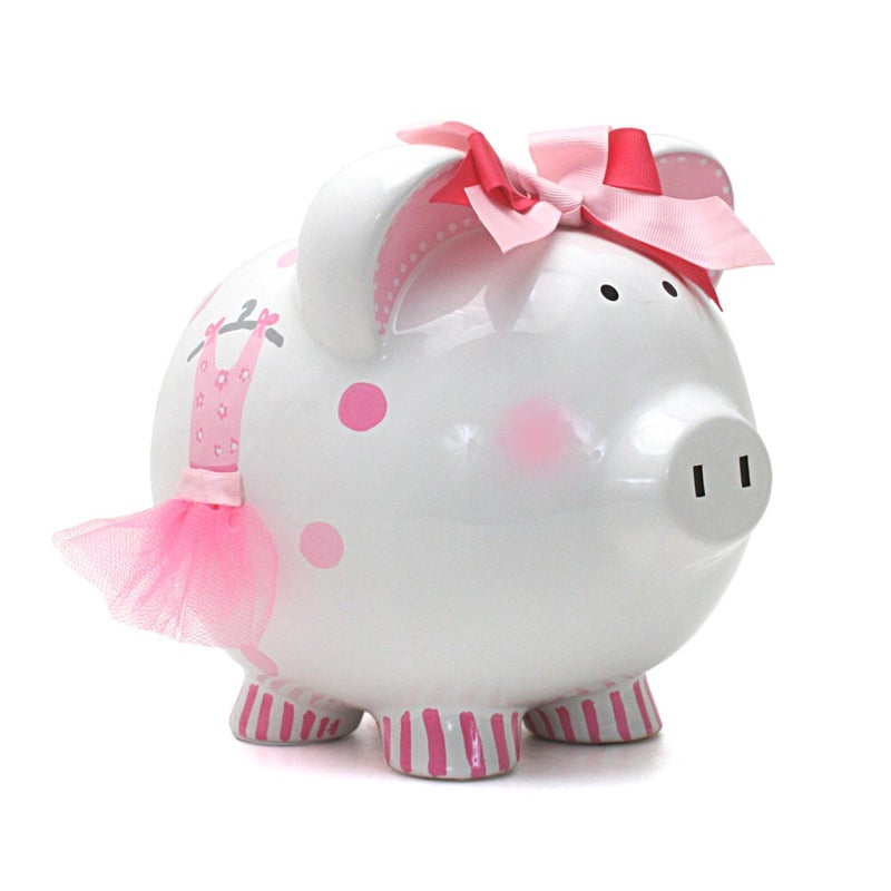 Child to Cherish Ceramic Piggy Bank for Girls Avas Tutu