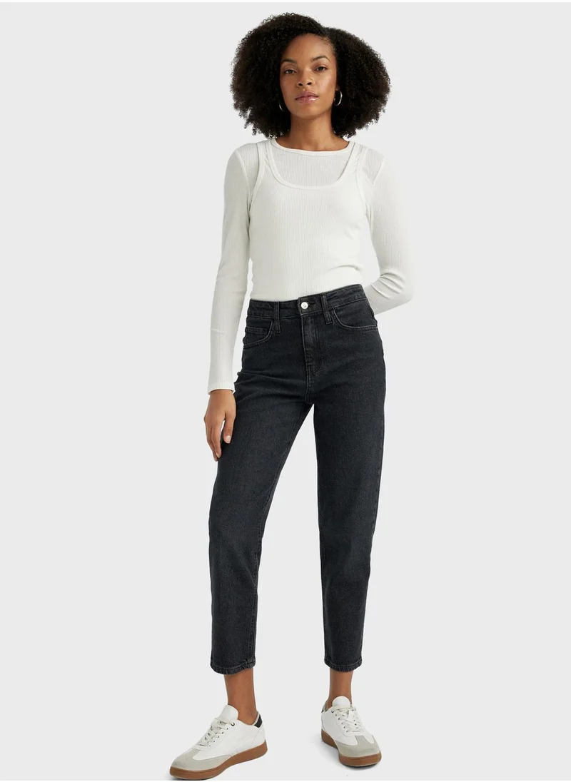 DeFacto Woman Comfort Mom High Waist Jeans