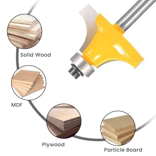 Serplex® 4Pcs Roundover Router Bits Set for Woodworking, 6mm Shank, Multiple Radius Options (1/8", 1/4", 3/16", 5/16"), Durable Tungsten Steel for Smooth, Clean Cuts On Hardwood, Softwood, Plywood - Image 5