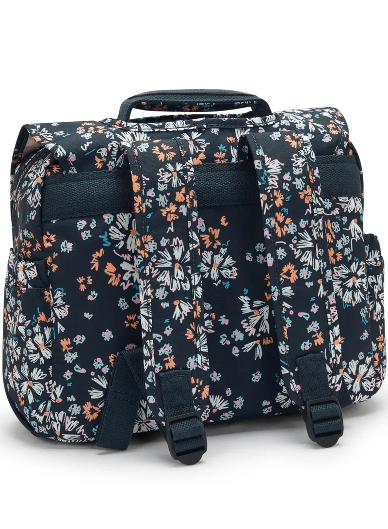 كيبلينغ حقيبة مدرسية صغيرة زهور كودي مع أحزمة قابلة للتعديل