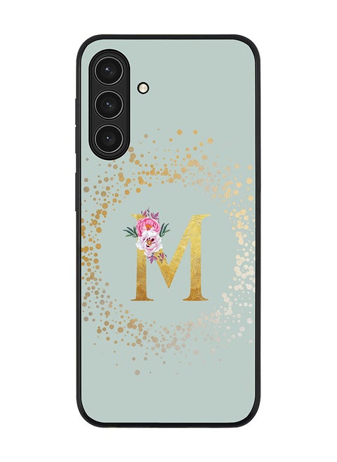 For Samsung Galaxy A26 5G Case,Slim fit Camera Protection, Shockproof Thin Phone cover  - Custom Monogram Floral - M  (Light Grey )