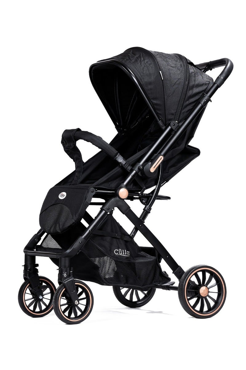 Cullar Lightweight Foldable Baby Stroller with Reversible Handle, 360° Rotating Wheels, Shock Absorption, Full Canopy & Safety Belt – Compact and Comfortable Travel Stroller for Infants and Toddlers - Image 1