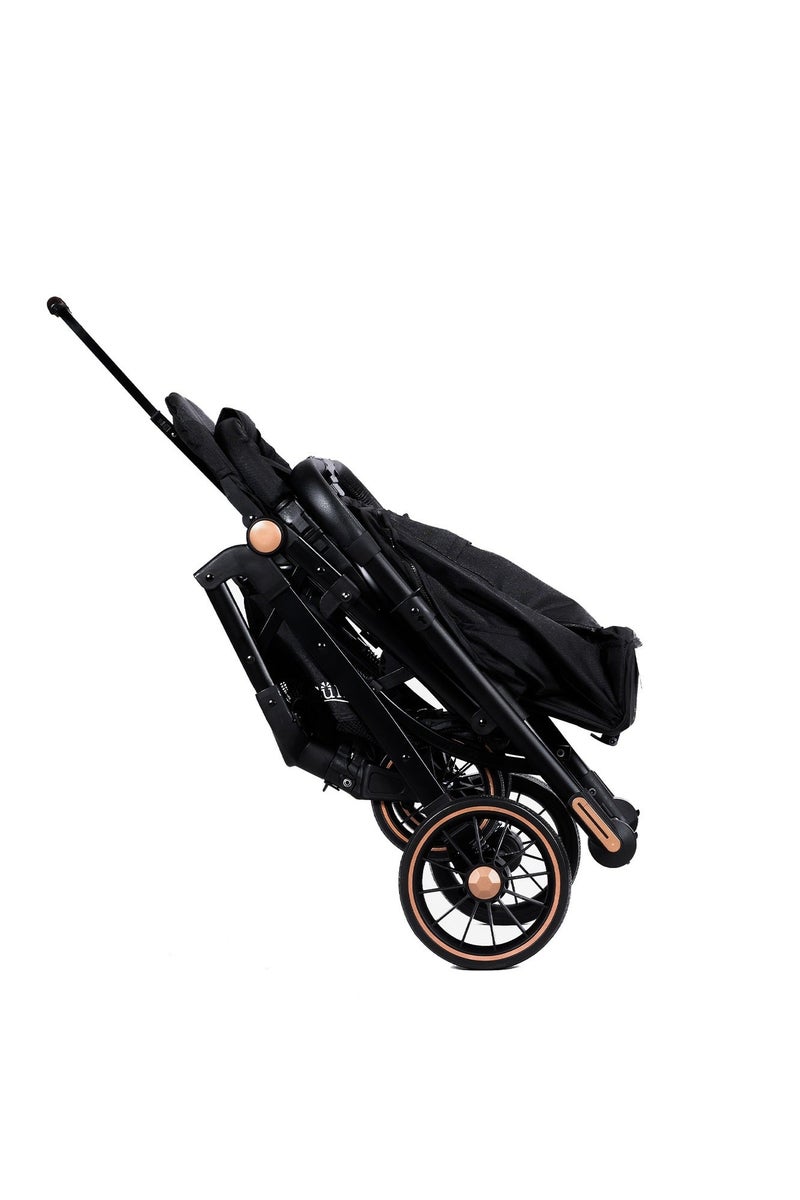 Cullar Lightweight Foldable Baby Stroller with Reversible Handle, 360° Rotating Wheels, Shock Absorption, Full Canopy & Safety Belt – Compact and Comfortable Travel Stroller for Infants and Toddlers - Image 4