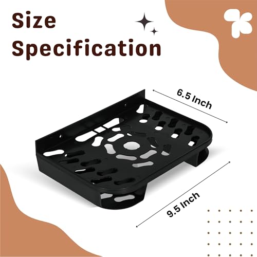 RISSACHI Wall Mount Set Top Box Stand | Universal TV Setup Box & Router Stand | Modem Holder | Wall-Mounted Settop Box Shelf for Receiver, WiFi, DVR, Satellite & Media Devices - Image 3