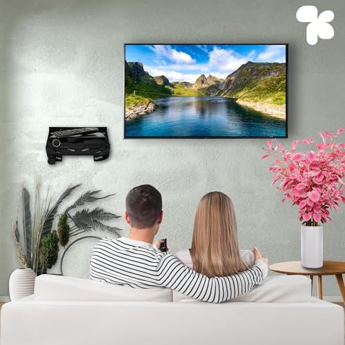 RISSACHI Wall Mount Set Top Box Stand | Universal TV Setup Box & Router Stand | Modem Holder | Wall-Mounted Settop Box Shelf for Receiver, WiFi, DVR, Satellite & Media Devices - Image 5