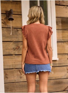 Shein Women Sleeveless Solid Color T-Shirt, Simple Fashion Casual Everyday Wear  - Image 2