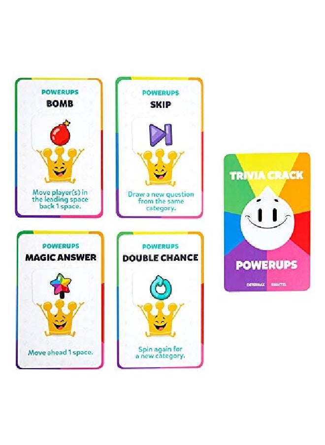 Mattel Games - Trivia Crack The Board Game Based On The Popular Trivia Hits With Single & Multiple Answer Question Cards 1840+ Questions Dry Erase Boards Markers Wager Tokens & Powerup Cards - Image 1