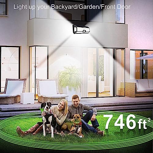 LECLSTAR Solar Outdoor Lights - 4000Lm 268 LED Security Lights with 4 Wide Angle, Motion Sensor Lights for Outside, IP65 Waterproof Solar Powered Wireless Flood Wall Lights with 3 Modes - Image 3