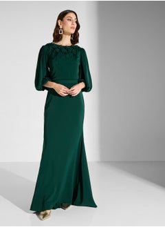 Iyra Crew Neck Balloon Sleeve Dress  - Image 4