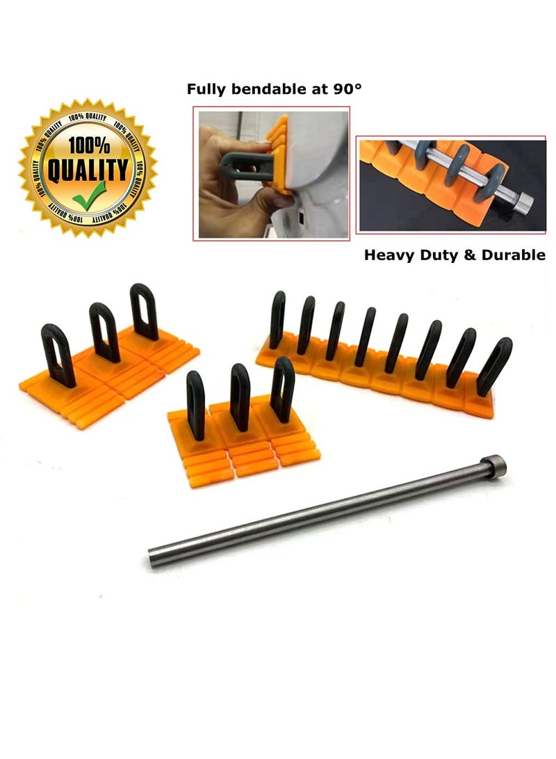 Excefore Car Dent Repair Tools, Heavy Duty Paintless Repair Removal Tools Strong Dent Puller Handle Lifter Yellow Glue Tabs Powerful Body Repair Dent Remover Tool Kit for Car Dent Repair, Yellow - Image 4