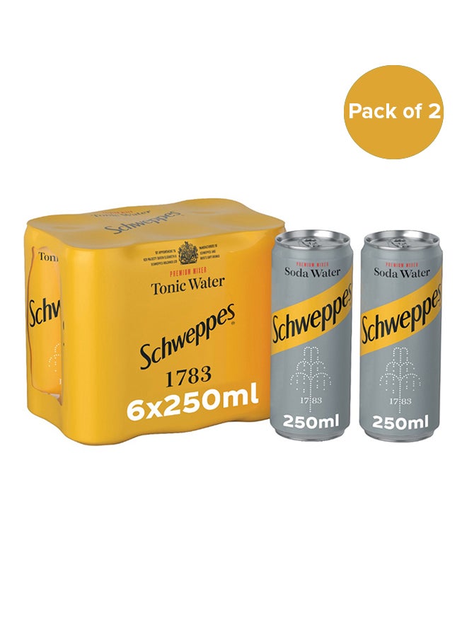 Schweppes Tonic and Soda Water Cans  - Image 1