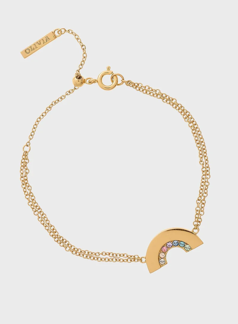 OLIVIA BURTON Brass Hand Chain Bracelet