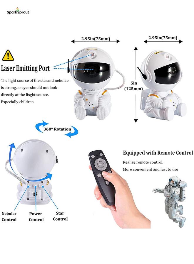 سباركسبروت رائد الفضاء ستار العارض سديم غالاكسي العارض ضوء الليل 360 درجة دوران المغناطيسي رئيس سديم مصباح لغرفة النوم غرفة الاطفال غرفة السقف الديكور - Image 3