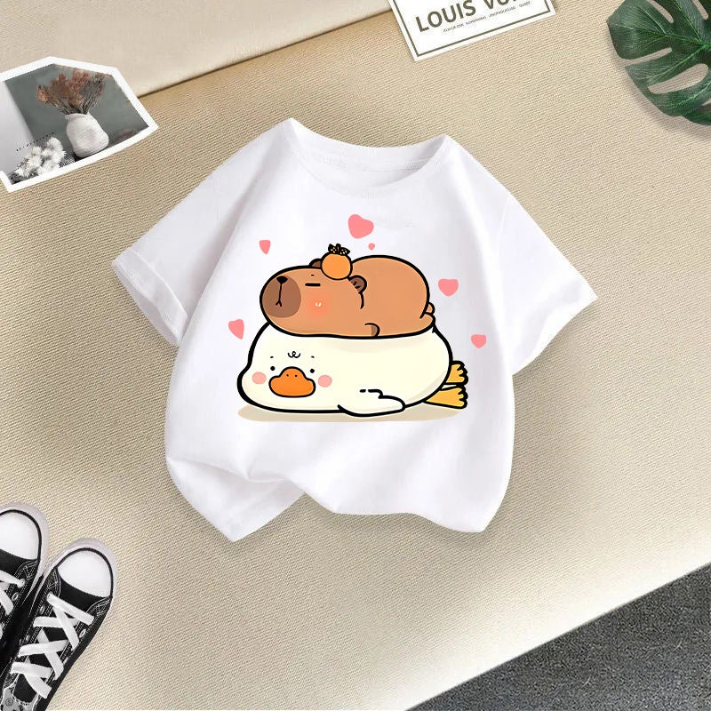 Trade 2026 New Style Boys And Girls Short-Sleeved T-Shirts Summer Children'S Cartoon Tops Girls Casual Summer Clothes Trendy - Image 1