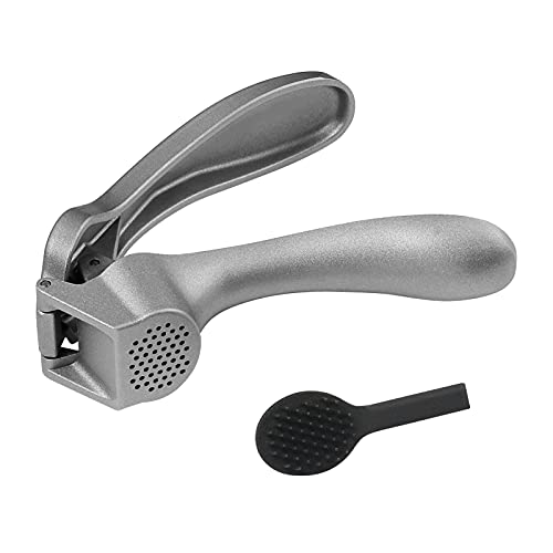ReneeChef Garlic Press, Garlic Mincer Easy-squeeze Ergonomic Handle, Rust Proof, No Need To Peel, Professional Ginger Press & Garlic Crusher with Handy Cleaning Brush- Dishwasher Safe - Image 1