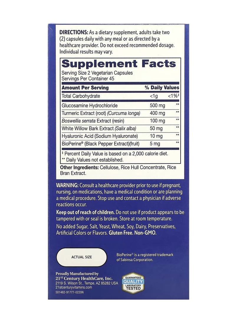 21st Century كبسولات Arthri-Flex Advantage Plus Turmeric النباتية - 90 كبسولة - Image 3